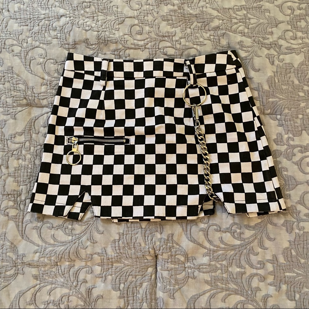 Checkered LF Jean Skirt - Carmar